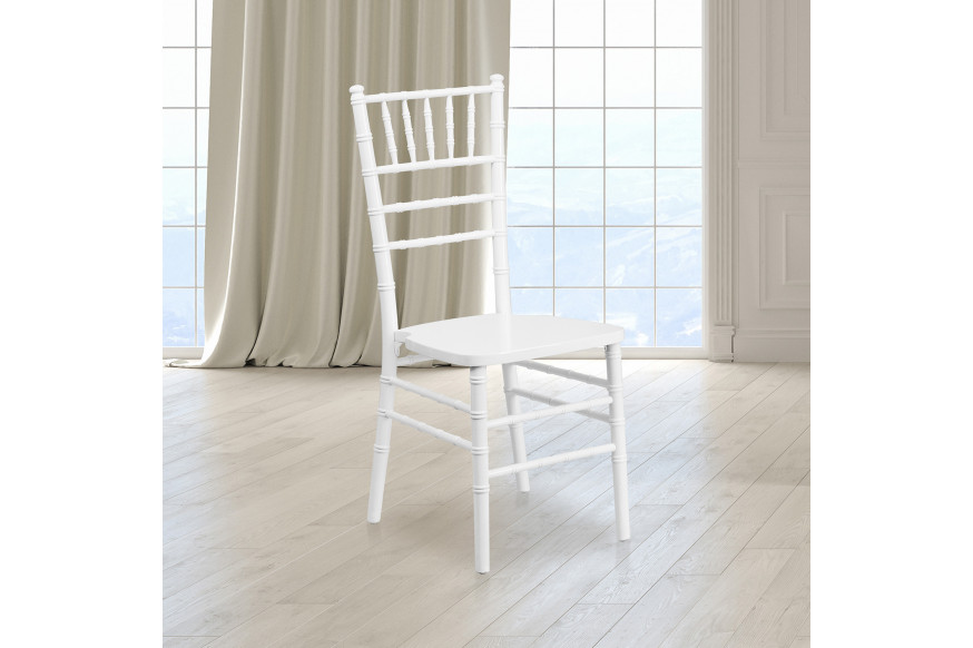 BLNK™ HERCULES Series Wood Chiavari Chair - White