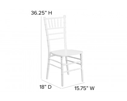 BLNK™ HERCULES Series Wood Chiavari Chair - White