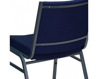 BLNK HERCULES Series Fabric Heavy Duty Stack Chair - Navy Blue Dot