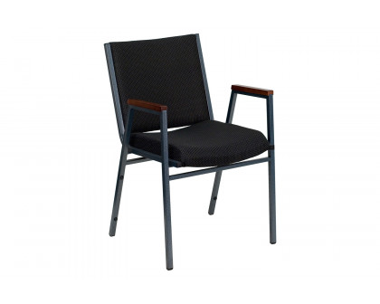 BLNK™ HERCULES Series Fabric Heavy Duty Stack Chair with Arms - Black Dot