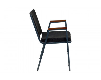 BLNK™ HERCULES Series Fabric Heavy Duty Stack Chair with Arms - Black Dot