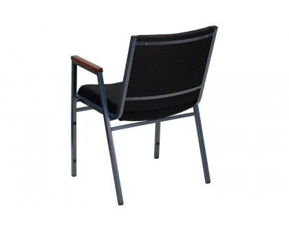 BLNK™ HERCULES Series Fabric Heavy Duty Stack Chair with Arms - Black Dot