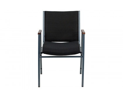 BLNK™ HERCULES Series Fabric Heavy Duty Stack Chair with Arms - Black Dot