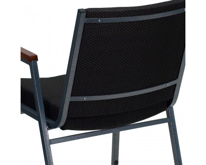 BLNK™ HERCULES Series Fabric Heavy Duty Stack Chair with Arms - Black Dot