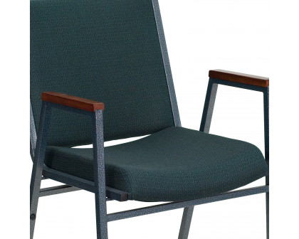 BLNK™ HERCULES Series Fabric Heavy Duty Stack Chair with Arms - Green Patterned