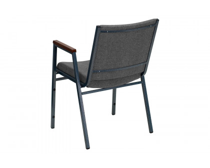 BLNK™ HERCULES Series Fabric Heavy Duty Stack Chair with Arms - Gray