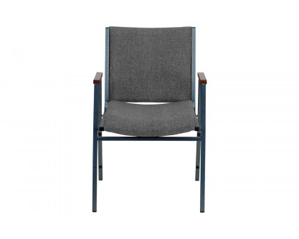 BLNK™ HERCULES Series Fabric Heavy Duty Stack Chair with Arms - Gray