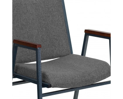 BLNK™ HERCULES Series Fabric Heavy Duty Stack Chair with Arms - Gray