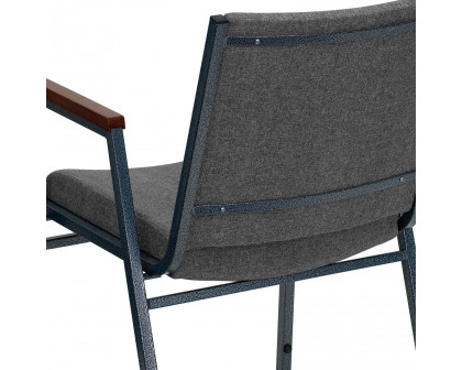 BLNK™ HERCULES Series Fabric Heavy Duty Stack Chair with Arms - Gray