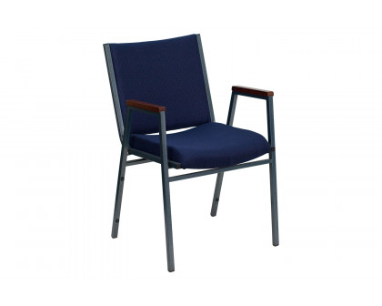 BLNK™ HERCULES Series Fabric Heavy Duty Stack Chair with Arms - Navy Blue Dot