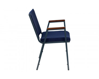 BLNK™ HERCULES Series Fabric Heavy Duty Stack Chair with Arms - Navy Blue Dot