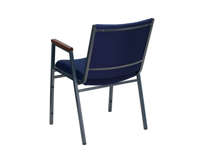 BLNK™ HERCULES Series Fabric Heavy Duty Stack Chair with Arms - Navy Blue Dot