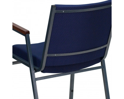 BLNK™ HERCULES Series Fabric Heavy Duty Stack Chair with Arms - Navy Blue Dot