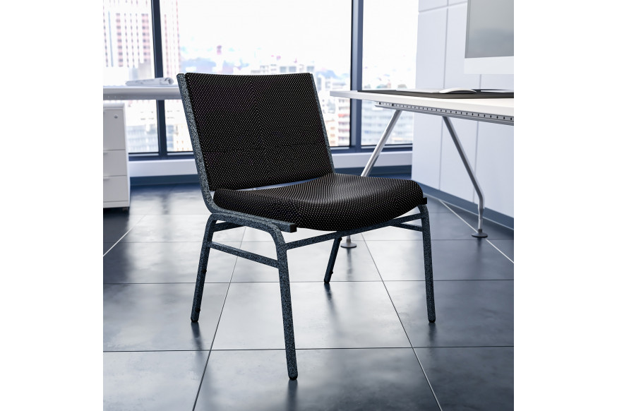 BLNK™ HERCULES Series Fabric Stack Chair - Black