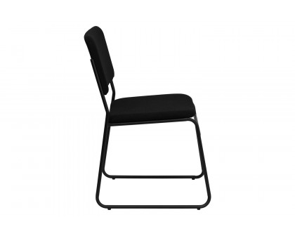 BLNK HERCULES Series Fabric High Density Stacking Chair with Sled Base - Black