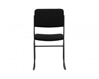 BLNK HERCULES Series Fabric High Density Stacking Chair with Sled Base - Black