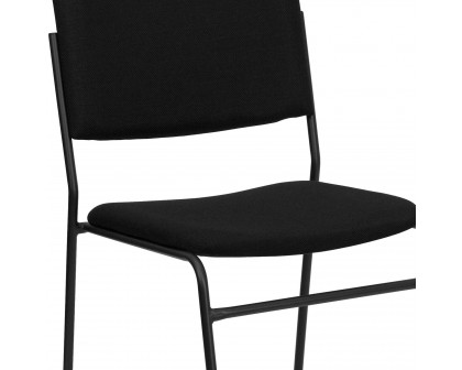 BLNK HERCULES Series Fabric High Density Stacking Chair with Sled Base - Black