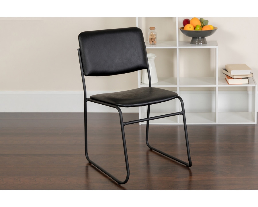 BLNK - HERCULES Series Vinyl High Density Stacking Chair with Sled Base