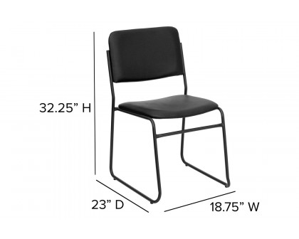 BLNK - HERCULES Series Vinyl High Density Stacking Chair with Sled Base