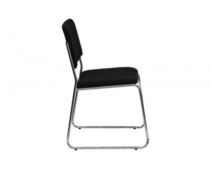 BLNK - HERCULES Series Fabric High Density Stacking Chair with Chrome Sled Base