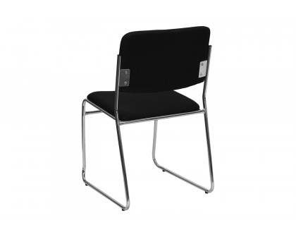 BLNK - HERCULES Series Fabric High Density Stacking Chair with Chrome Sled Base