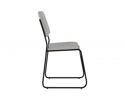 BLNK HERCULES Series Fabric High Density Stacking Chair with Sled Base - Gray