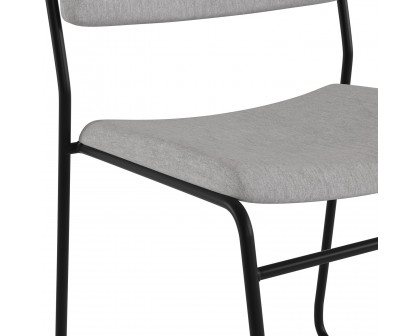 BLNK HERCULES Series Fabric High Density Stacking Chair with Sled Base - Gray