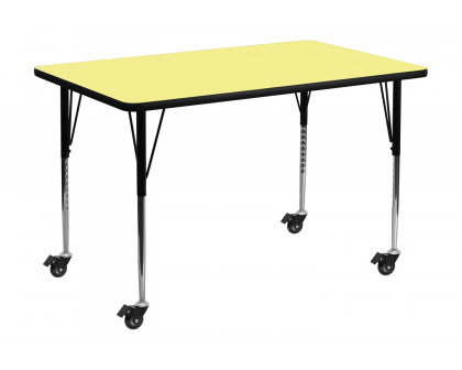 BLNK Wren Mobile Rectangular Thermal Laminate Activity Table