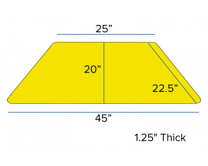 BLNK Wren Mobile Trapezoid HP Laminate Activity Table - Yellow, 22.5"W x 45"L, with Standard Height Adjustable Legs