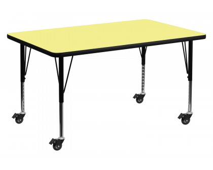 BLNK Wren Mobile Rectangular Thermal Laminate Activity Table