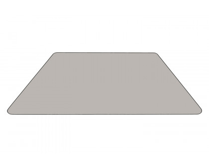 BLNK Wren Trapezoid HP Laminate Activity Table - Gray, 29"W x 57"L, with Standard Height Adjustable Legs