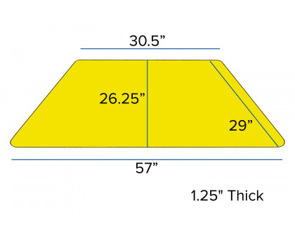 BLNK Wren Mobile Trapezoid Thermal Laminate Activity Table - Yellow, with Standard Height Adjustable Legs