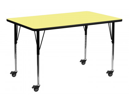 BLNK Wren Mobile Rectangular Thermal Laminate Activity Table