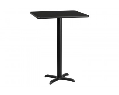 BLNK Square Bar Height Table with 22'' x 22'' Base - Black, 24"W