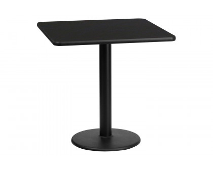 BLNK Square Table with 18'' Round Base