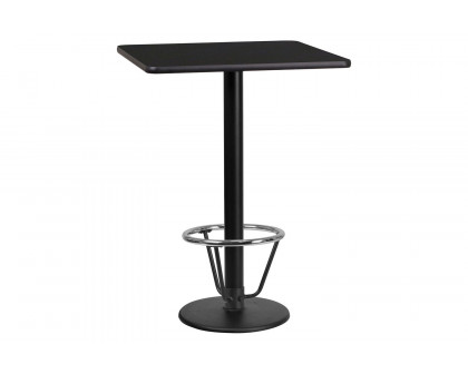 BLNK Square Bar Height Table with 18'' Round Base