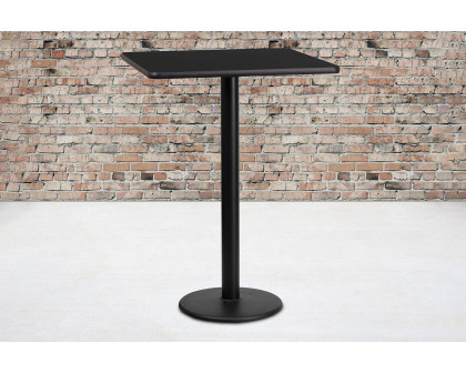 BLNK Square Bar Height Table with 18'' Round Base