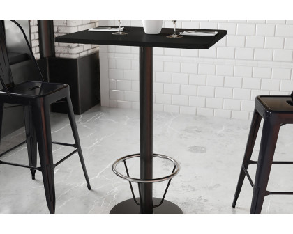 BLNK Rectangular Bar Height Table with 18'' Round Base