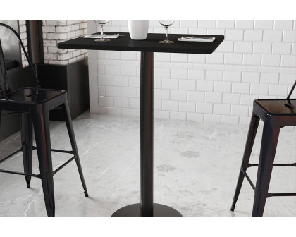 BLNK Rectangular Bar Height Table with 18'' Round Base