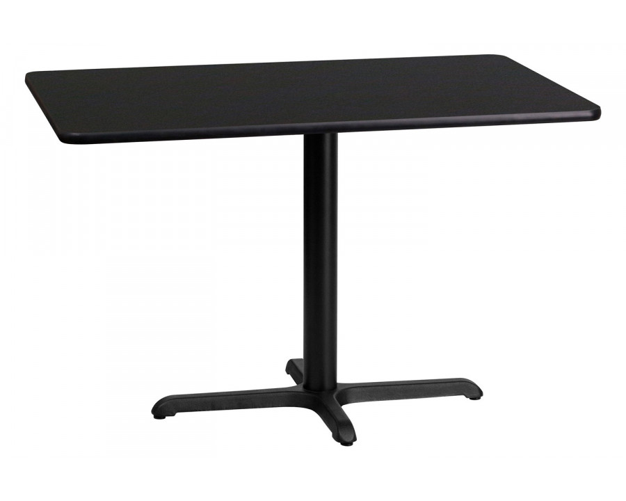 BLNK Rectangular Table with 23.5'' x 29.5'' Base - Black, 24"W x 42"L