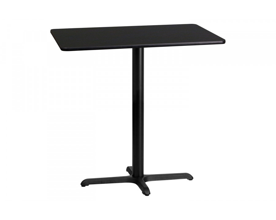 BLNK Rectangular Bar Height Table with 23.5'' x 29.5'' Base - Black, 24"W x 42"L