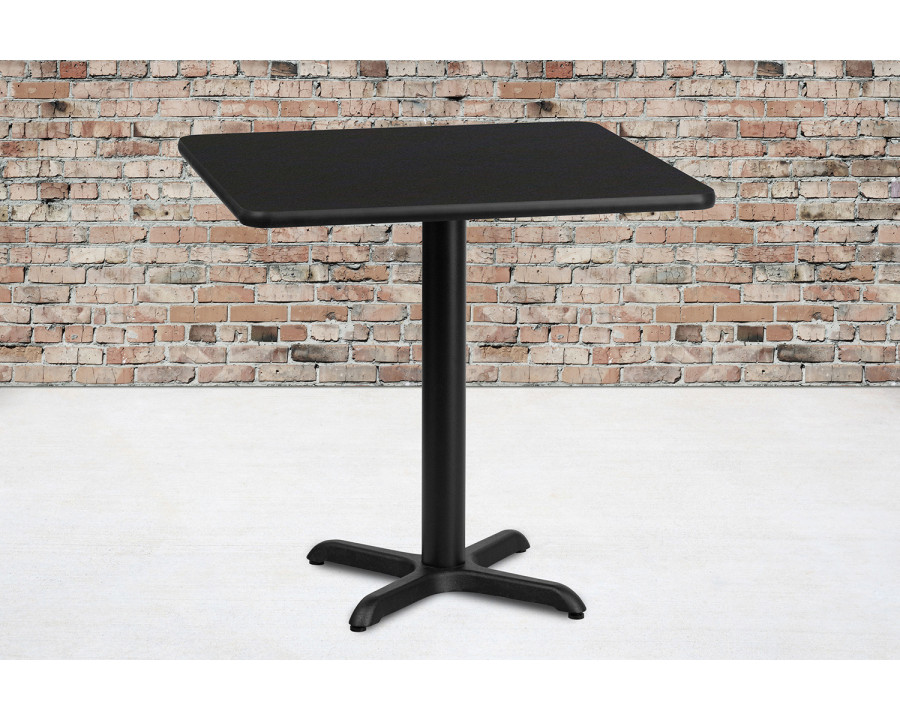 BLNK Square Table with 22'' x 22'' Base - Black, 30"W