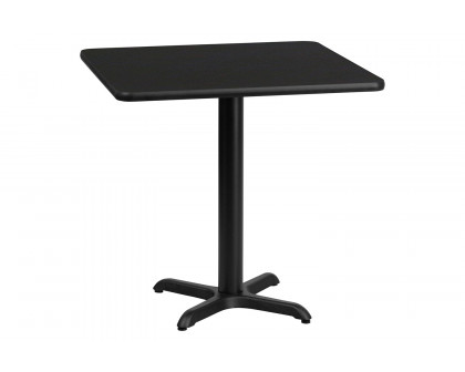 BLNK Square Table with 22'' x 22'' Base - Black, 30"W