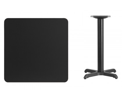 BLNK Square Table with 22'' x 22'' Base - Black, 30"W