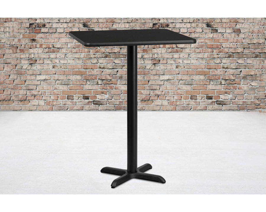 BLNK Square Bar Height Table with 22'' x 22'' Base - Black, 30"W