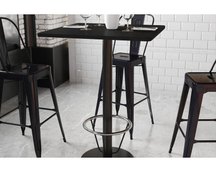 BLNK Square Bar Height Table with 18'' Round Base