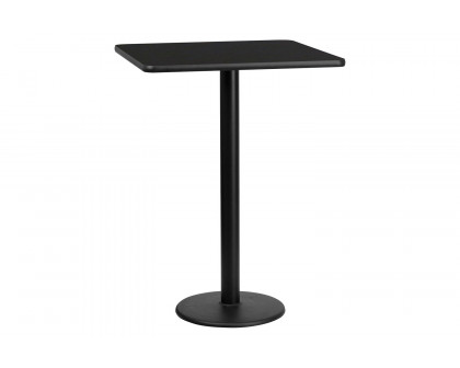 BLNK Square Bar Height Table with 18'' Round Base