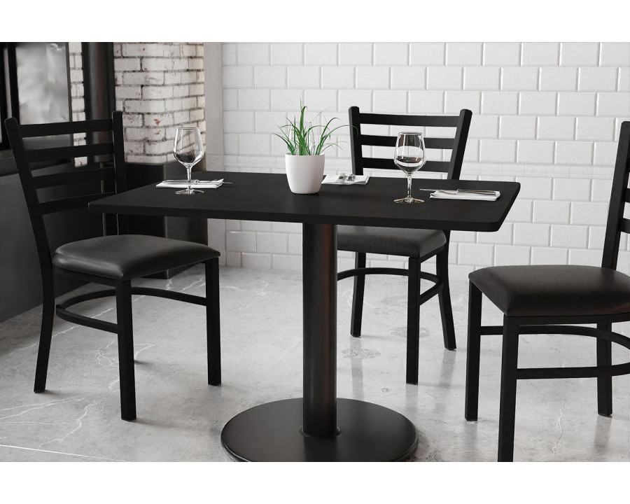 BLNK Rectangular Table with 24'' Round Base