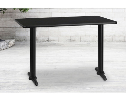 BLNK Rectangular Table with 5'' x 22'' Bases