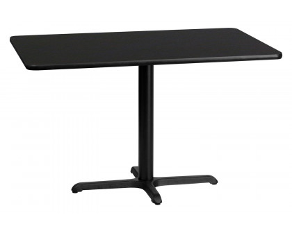 BLNK Rectangular Table with 23.5'' x 29.5'' Base - Black, 30"W x 48"L